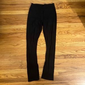 Black split bottom yoga pants